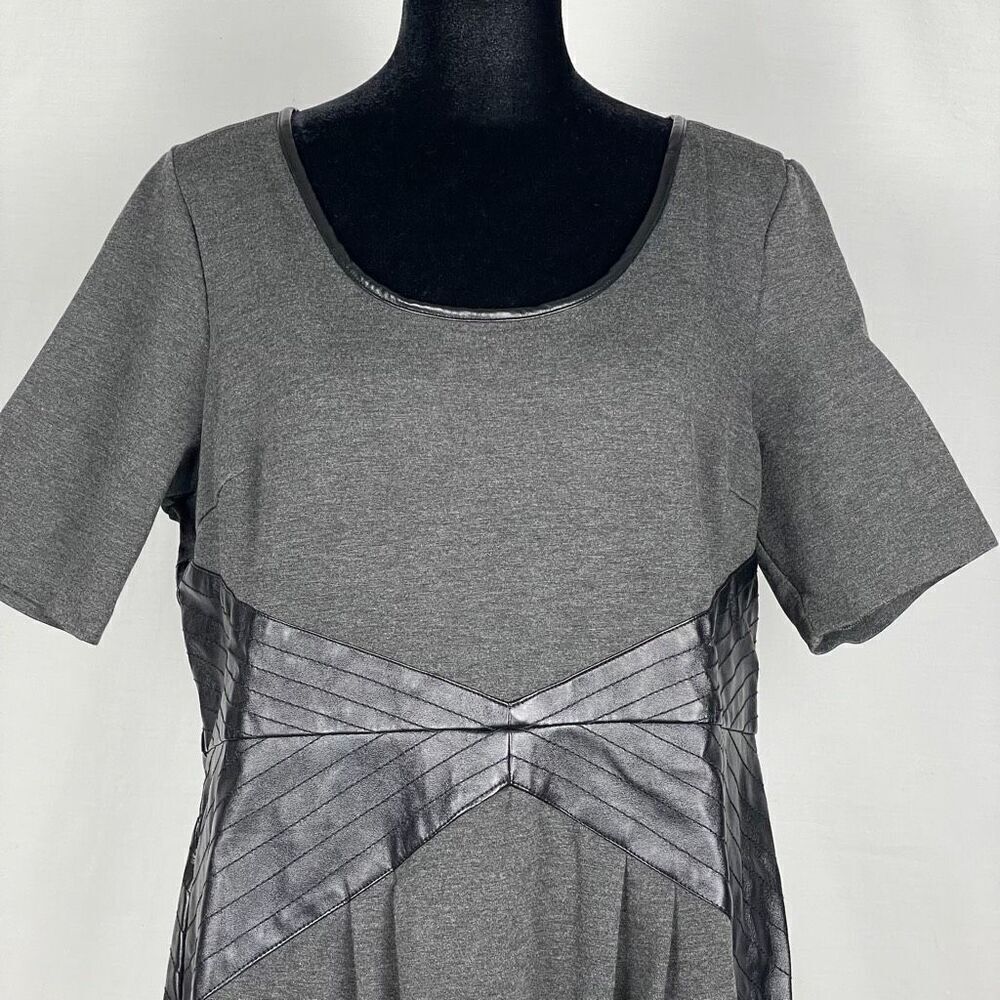 Lysse Gray Faux Leather Pencil Dress - Women’s L - Picture 5 of 8